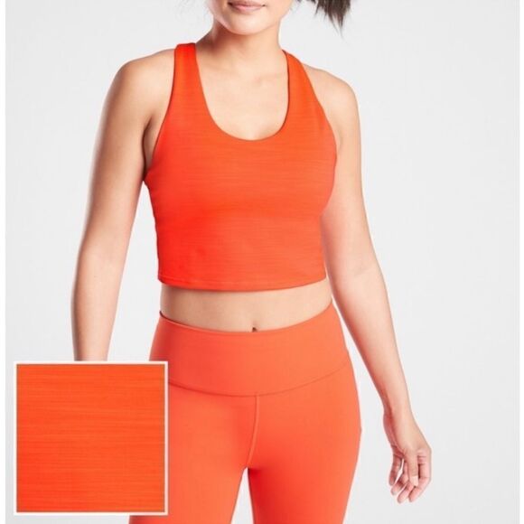 Athleta Tops - ATHLETA Ultimate Space Dye Crop In Supersonic A-C Racing Red Women’s Size Medium